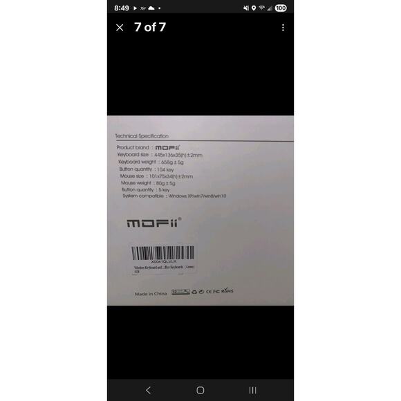 Mofii Sweet Wireless Computer Keyboard and Mouse Combo, Full Size Keyboard Green - Picture 4 of 6